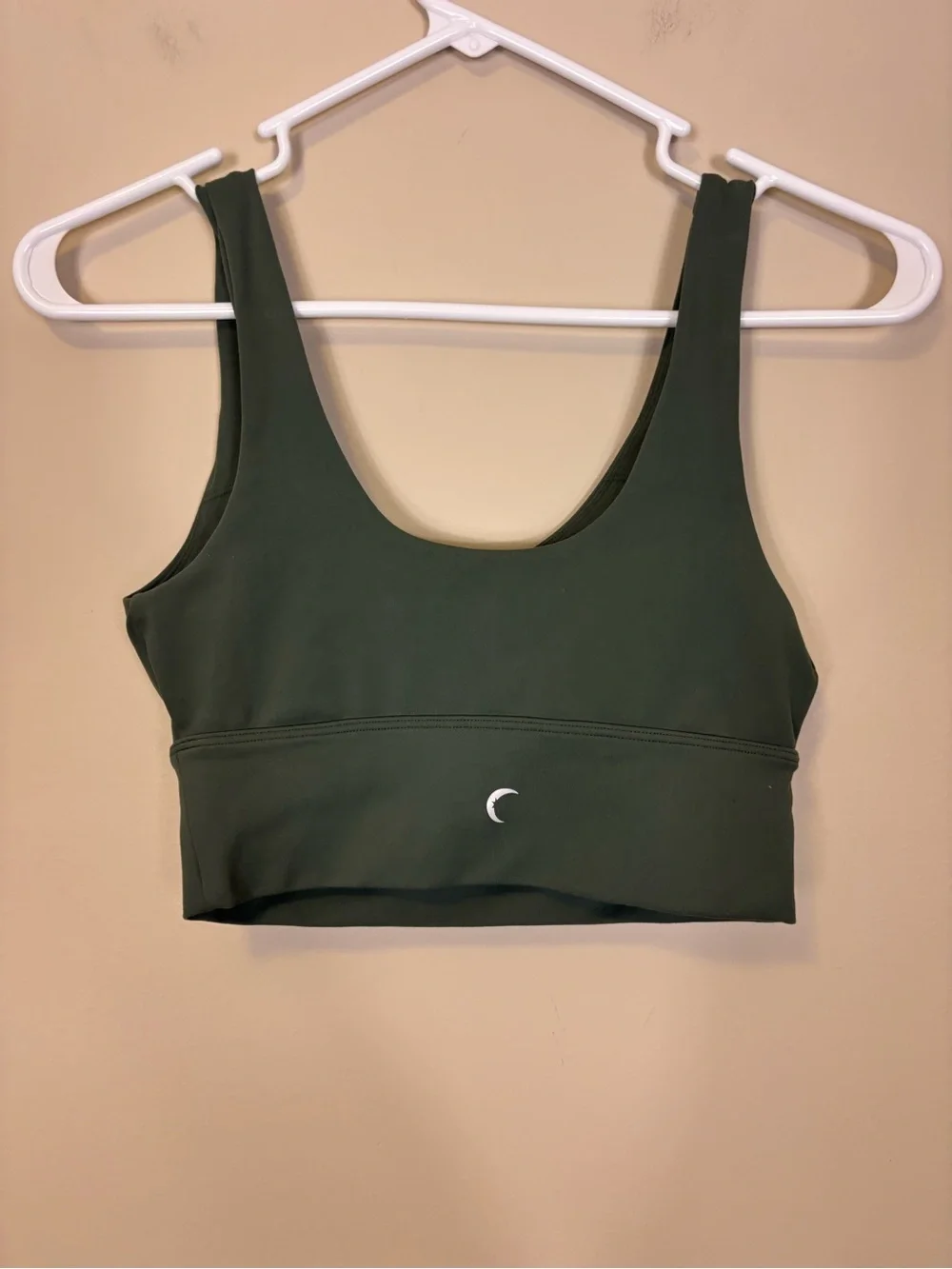 ZYIA Olive Green Sports Bra Cropped Tank Top Size Small